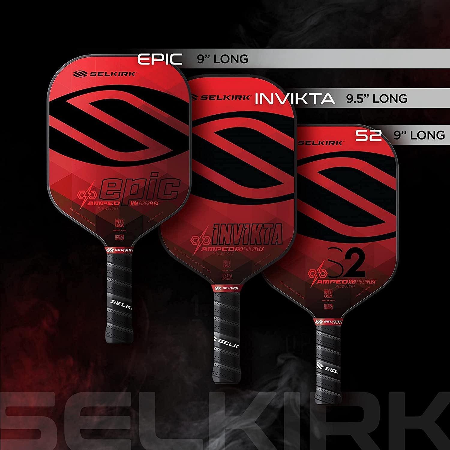 Amped Pickleball Paddle | Assembled in the USA | Amped Control or Amped Pro Fiberglass Pickleball Paddle | Unrivaled Precision & Control